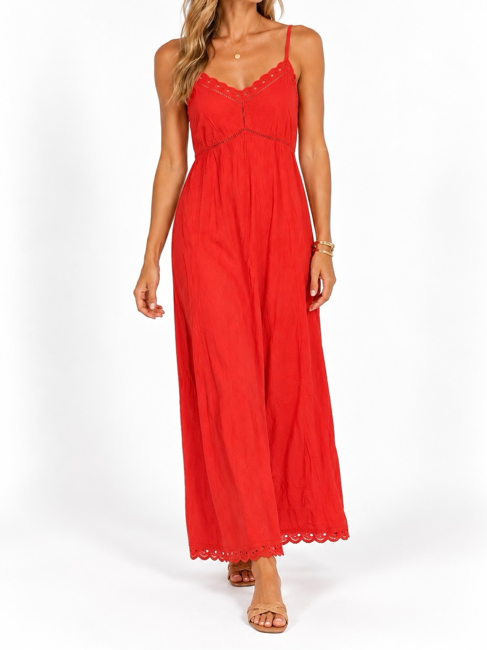 Old Navy Red Spaghetti-Strap Maxi Dress